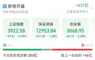 A股三大指数集体低开！创业板跌超2％