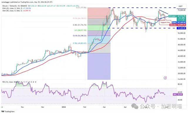 价格分析 5/30：BTC、ETH、BNB、SOL、XRP、DOGE、TON、SHIB、ADA、AVAX